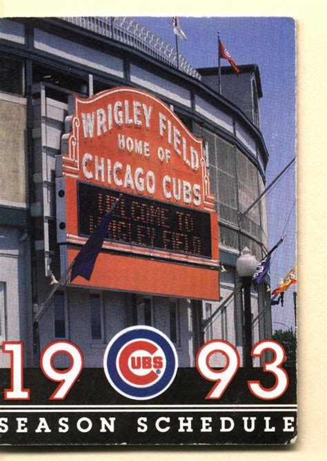 cubs schedule 1993